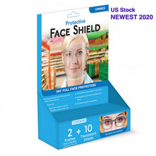 Load image into Gallery viewer, 2 Pack- Face Shield with 2 Glass Frames &amp; 10 Shields ($12.49/Pack) &amp; FREE Shipping
