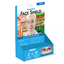 Load image into Gallery viewer, 2 Pack- Face Shield with 2 Glass Frames &amp; 10 Shields ($12.49/Pack) &amp; FREE Shipping
